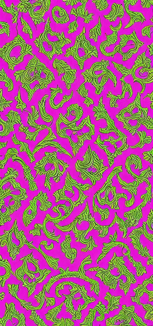 Prompt: 1 9 6 0 s pattern, colorized, wallpaper