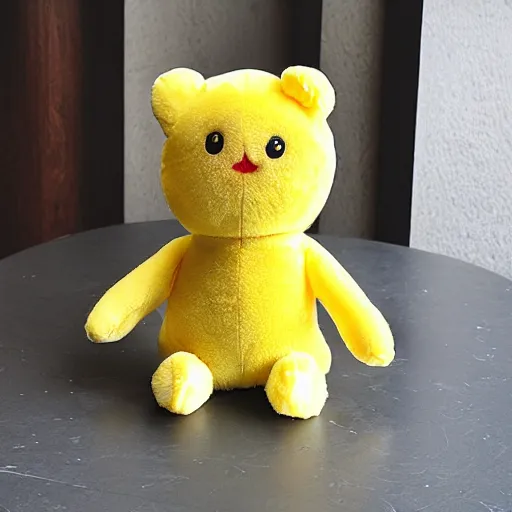 Image similar to lemon plush toy, photo