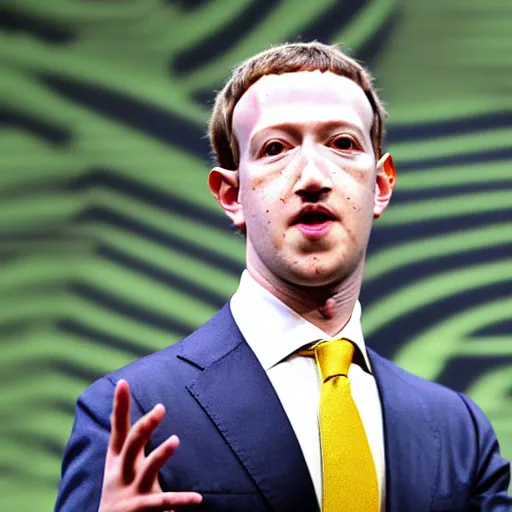 Image similar to yellow and porous skin, Mark Zuckerberg has bright yellow and porous looking skin, yellow skin, pourous skin