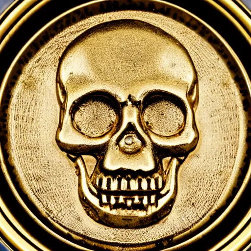 Image similar to 4 4 tiny detailed human eyes embedded in an engraved 1 8 k gold skull plate macro photo deviant realistic