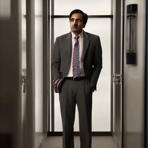 Image similar to office Raj Koothrappali in Better call Saul Goodman, photoshoot