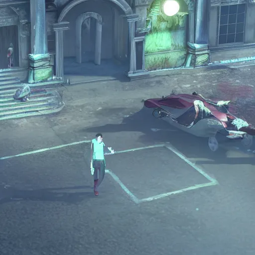 Image similar to high quality screenshot of upcoming Angel (BTVS) video game for PS5, Xbox Series X and PC