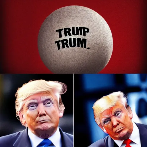 Image similar to donald trump as a ball, round