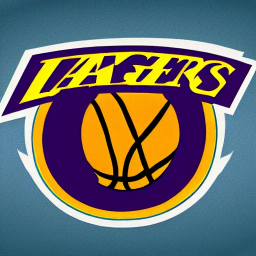 Prompt: Logo of Jesus playing with the LA Lakers