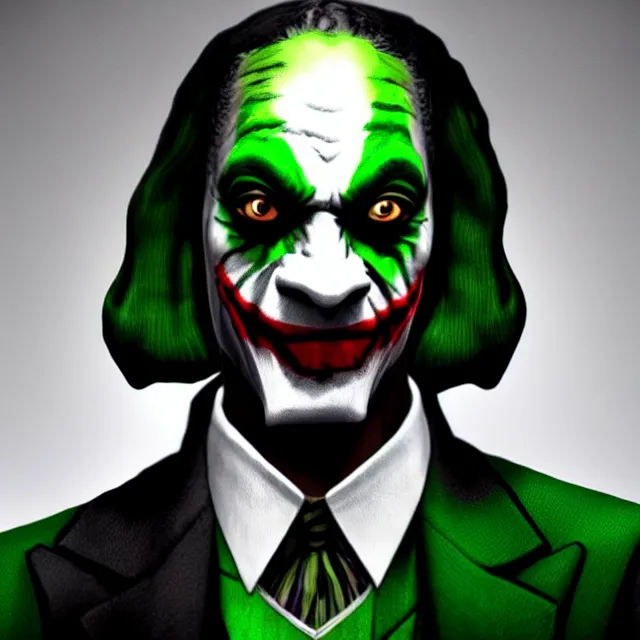 Image similar to snoop dogg as joker in mortal kombat, character, videogame render, 4 k