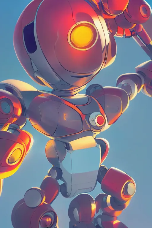 Image similar to metabots medabots medarotto medarot robot minimalist comics, behance hd by jesper ejsing, by rhads, makoto shinkai and lois van baarle, ilya kuvshinov, rossdraws global illumination ray tracing hdr radiating a glowing aura