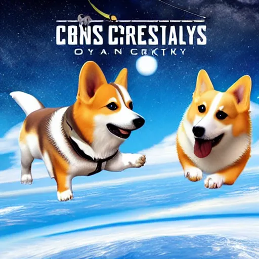 Image similar to Corgis in no man's sky