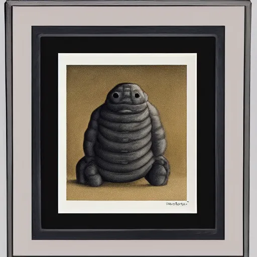 Image similar to tardigrade in style of vilhelm hammershoi