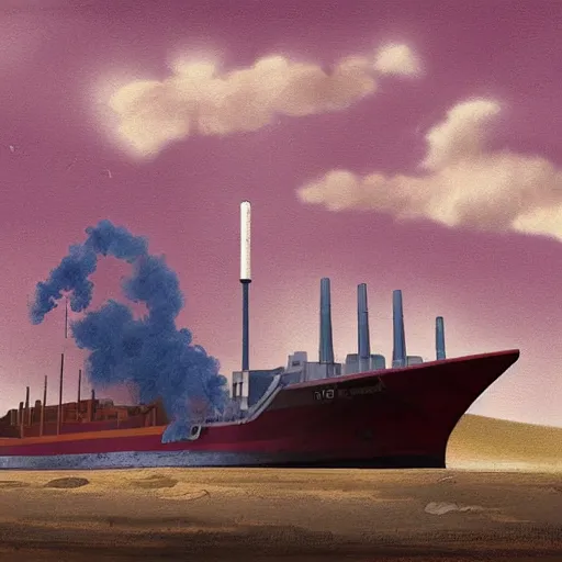 Prompt: shace ship launch area, rocket in the middle, clods of dust and smoke all around, blue skies, retro esthetics, socialist realism, detailed digital painting