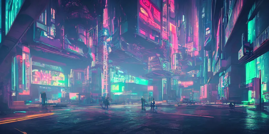 Image similar to Cyberpunk church, high detail, smoke, sharp, neon lights, neon cross