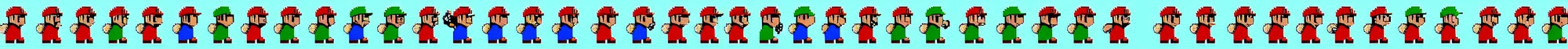 Image similar to super mario bros 1 9 8 5, mario sprite sheet walk cycle, full body, 8 bit pixel art, nintendo official media, white background