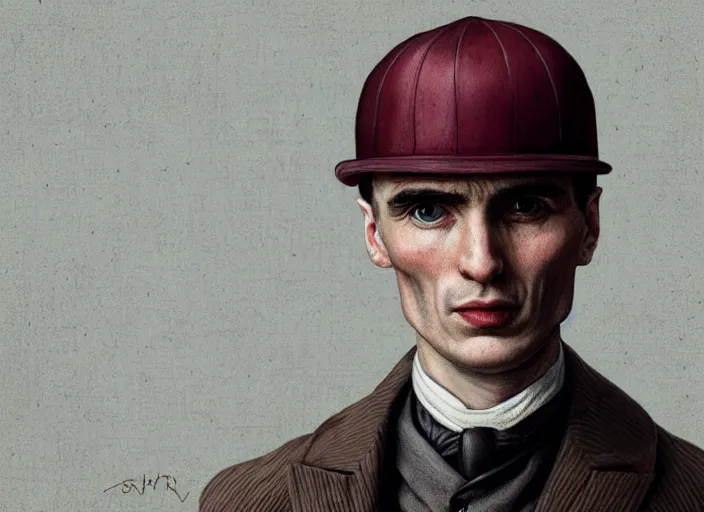 Image similar to thomas shelby as a shrimp, lowbrow, matte painting, 3 - d highly detailed, in the style of mark ryden,