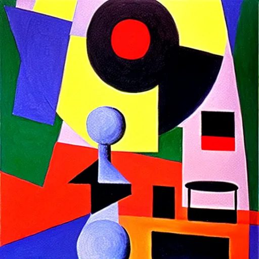 Image similar to melancholic complex suprematism painting of quetzalcoatl working on an sphere machine in height by malevich, throwing hard long shadows in complex construct room by oskar schlemmer, edward hopper vibe, liminal space, oil on canvas