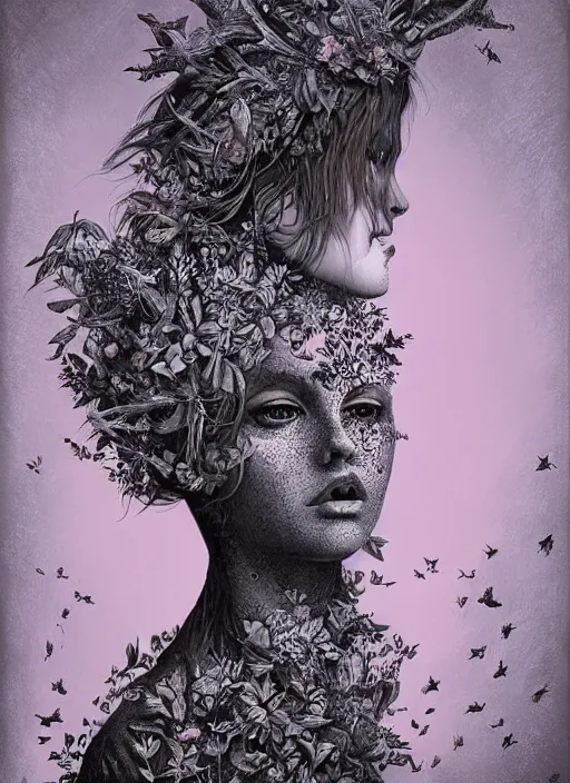 Image similar to Fairy goddess painting by Dan Hillier, trending on artstation, artstationHD, artstationHQ, 4k, 8k