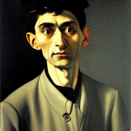 Prompt: Franz Kafka by Caravaggio