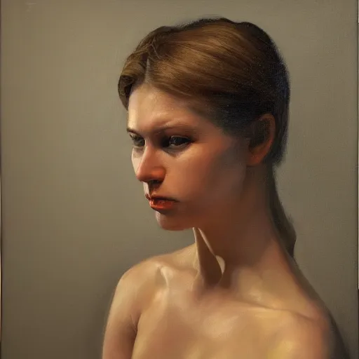 Prompt: Silence. silence is a portrait of a woman painted by Zdzislaw Beskinski, 8k, photorealistic resolution