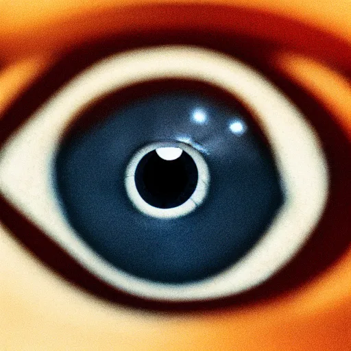 Prompt: closeup of an eye on a plate, high res, light cube