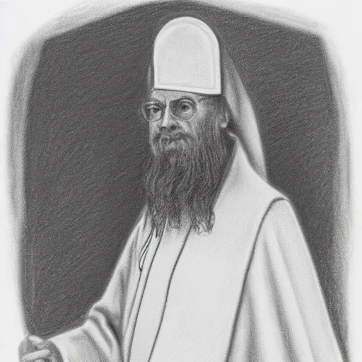 Image similar to pencil drawing of an orthodox priest