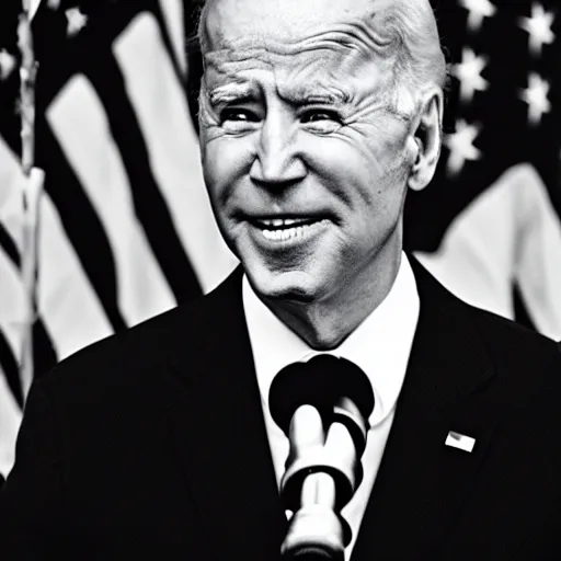 Image similar to “ joe biden trapped in a black and white picture of the july 4 th ball ”