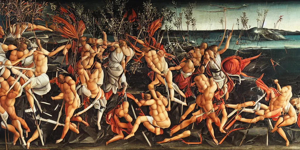 Prompt: ESports Competition painted by Sandro Botticelli