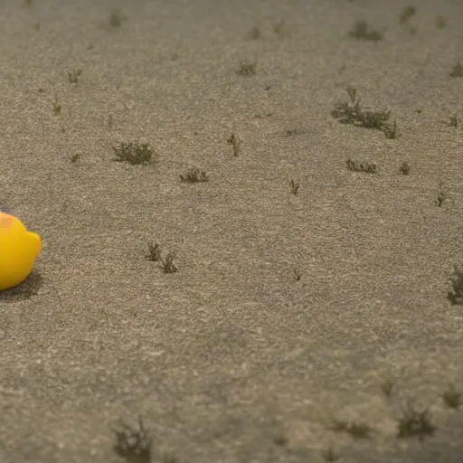 Image similar to a cinematic film still from a 2010 Pixar movie about anthropomorphic lemons, in the style of Pixar, shallow depth of focus