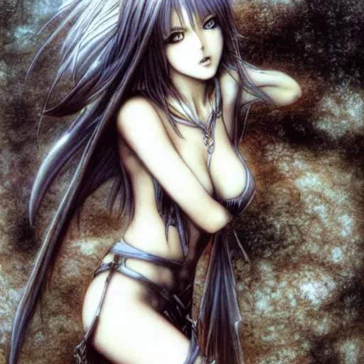 Prompt: anime girl by Luis Royo