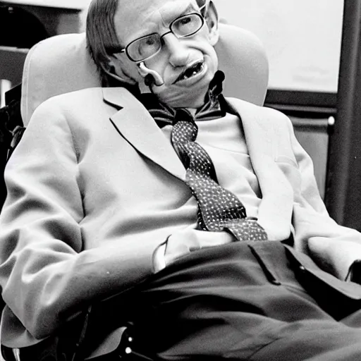 Image similar to steven hawking running the mafia