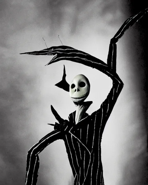 Image similar to David Bowie in nightmare before Christmas