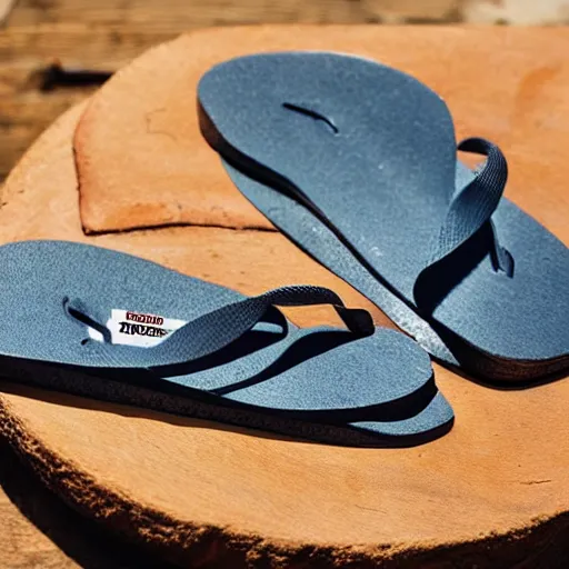 Image similar to photo of flip - flops made of sardines