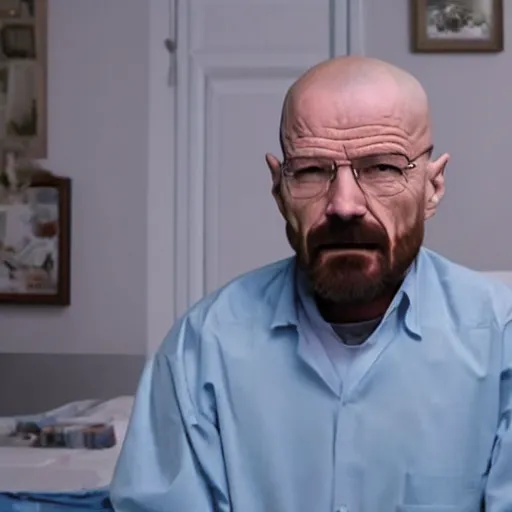 Image similar to walter white selling blue methamfetamine to suleyman soylu realistic dof 8k