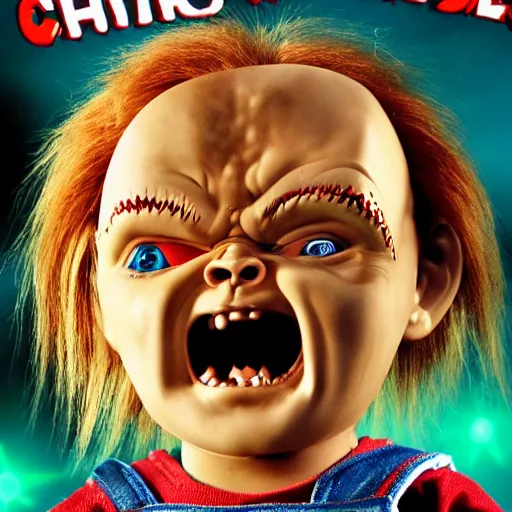 Image similar to Chucky versus Demonic Toys movie poster