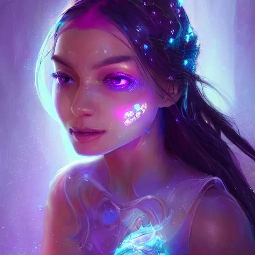 Image similar to Portrait of a Crystal Goddess, huggy wuggy from poppy playtime video game, fullbody, ultra high detailed, glowing lights, oil painting, Greg Rutkowski, Charlie Bowater, Beeple, unreal 5, DAZ, hyperrealistic, octane render, RPG portrait, dynamic lighting, fantasy art, beautiful face