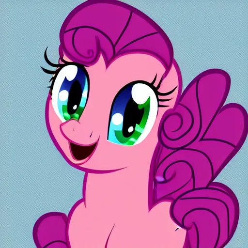 Image similar to Pinkie Pie, drawn by professional brony artist, vector graphics