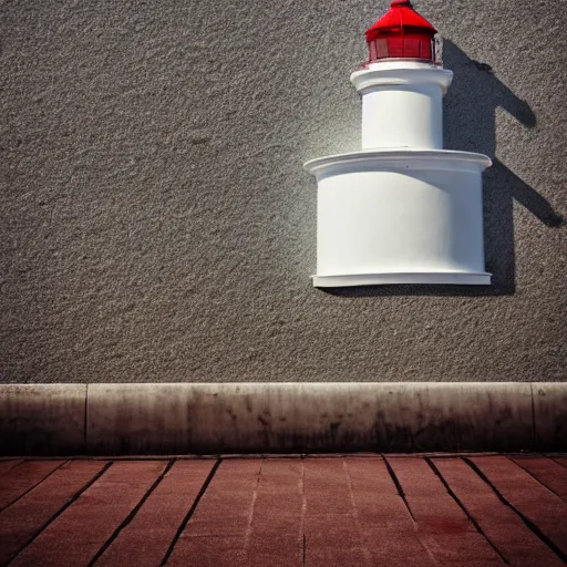 Image similar to realistic photo of a lighthouse, white box, white background, clean photo, stock photo, 3 5 mm, canon, nikon