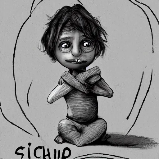 Image similar to a child who is forced to be something other than what he would have liked, having to be forced to give up his dreams, illustration by tim burton, 4 k, masterpiece, trending on art station, d & d