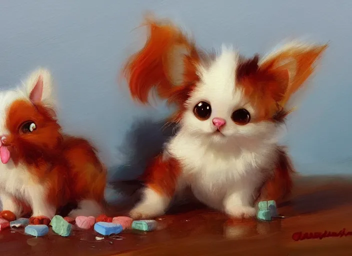 Prompt: concept art of cute candy pets, oil painting by Jama Jurabaev, extremely detailed, brush hard, artstation, for AAA game, high quality