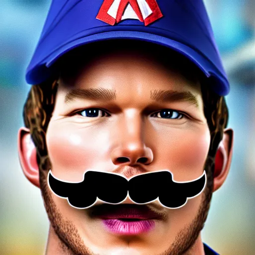 Prompt: a film still portrait of chris pratt dressed up as mario with a mario cap in real life as a real person, grotesque, disturbing, disgusting, realistic hyperrealistic 4 k resolution 8 k resolution highly detailed very detailed extremely detailed hd quality detailed face very detailed face extremely detailed face trending on artstation, modern portrait, modern photograph, film still