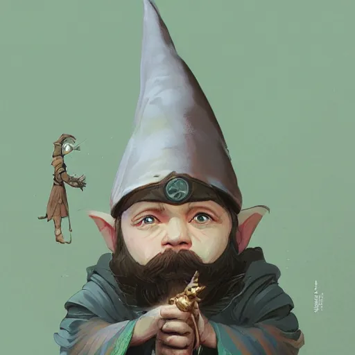 Prompt: a detailed portrait of a little gnome wizard, by victo ngai and greg rutkowski, digital art, realistic painting, very detailed, fantasy, dnd, character design, trending on artstation