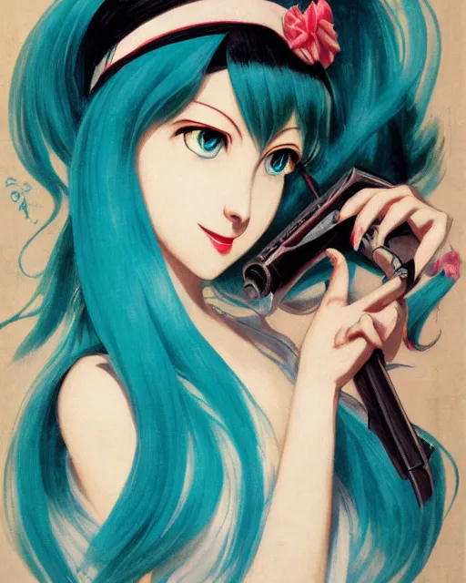 Image similar to Hatsune Miku by Enoch Bolles