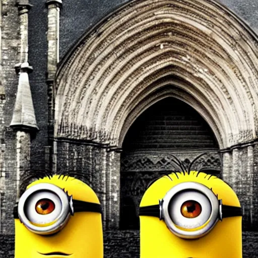 Image similar to “minions laughing after burning down the Notre dame”