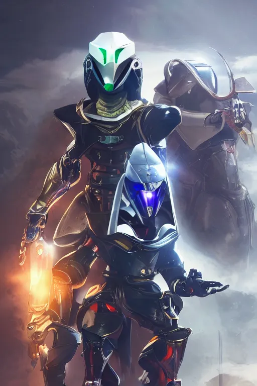 Image similar to robot ninja mask helmet guardians destiny witch queen bungie illumination ray tracing hdr fanart arstation by sung choi and eric pfeiffer and gabriel garza and casper konefal