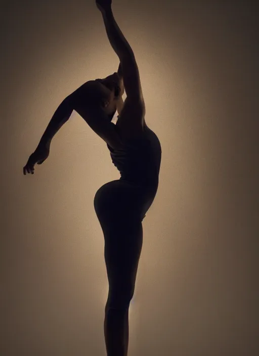 Image similar to a Photorealistic dramatic hyperrealistic render of a beautiful Female dancer by Ken Brower and Deborah Ory of NYC Dance project,Lois Greenfield,Beautiful dynamic dramatic dark moody lighting,shadows,cinematic atmosphere,Octane render,8K