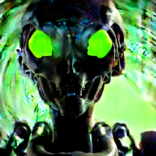 Prompt: a robot infected with an alien implant, octane render, unreal engine, 3 d