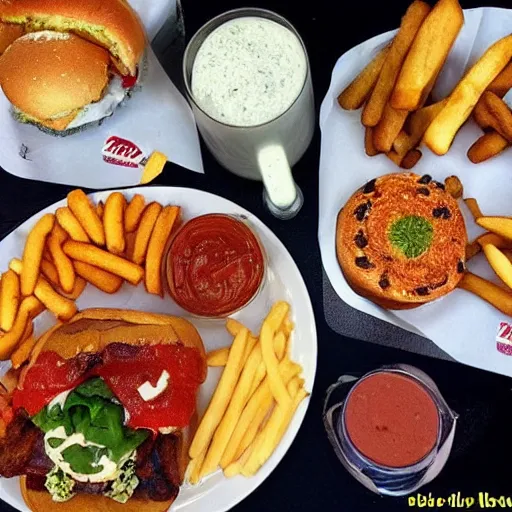 Image similar to 🍔🌭🥪🍕🍟