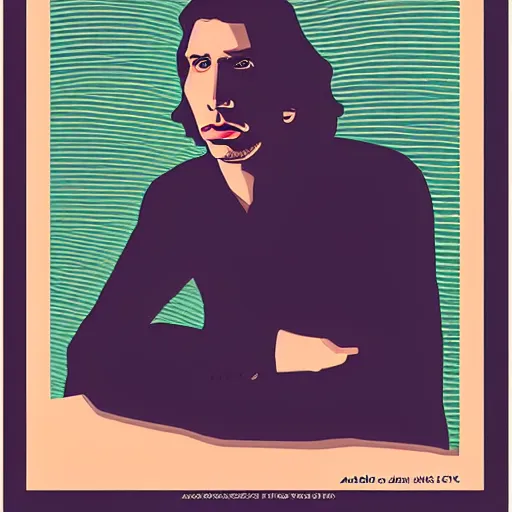 Image similar to “ adam driver retro minimalist portrait by jean giraud, moebius starwatcher comic, sharp, smooth face, 8 k ”