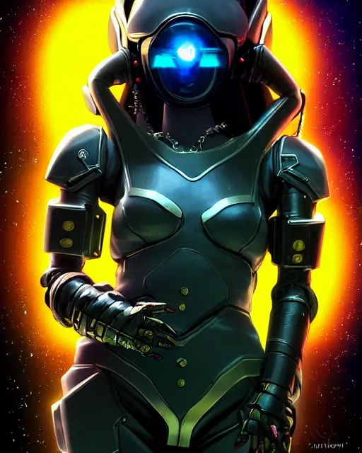 Image similar to a fed up cyber astro woman in a dynamic pose like from skyrim and elden ring and grand theft auto and overwatch, character portrait, portrait, close up, concept art, intricate details, extremely detailed, realistic vintage scifi poster, beautiful figure, style of chris foss, rodger dean, moebius, michael whelan, lumi, and gustave dore, deep color, flash