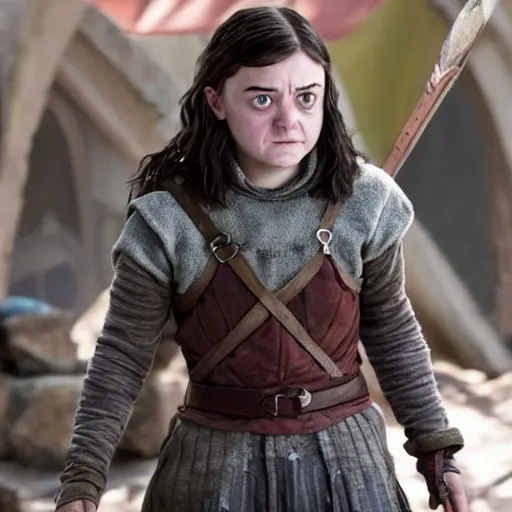 Image similar to Arya Stark as seen in Disney Pixar's Up (2009) 👀