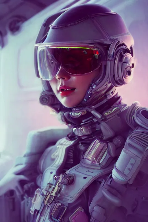 Prompt: portrait futuristic beautiful South american Airforce armored pilot Girl, at inside of future fighter aircraft, ssci-fi, fantasy, intricate, very very beautiful, elegant, human anatomy, neon light, highly detailed, digital painting, artstation, concept art, soft light, smooth, sharp focus, illustration, art by tian zi and WLOP and alphonse mucha