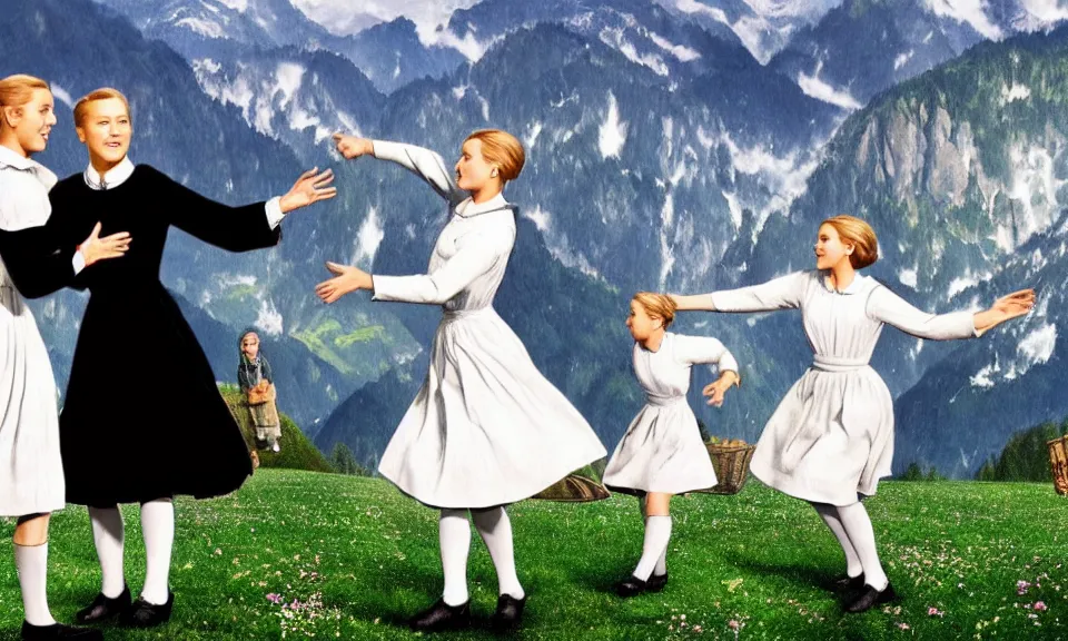 Prompt: Sound of music movie but in the future