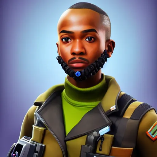 Image similar to lt. liama from fortnite game, hyper detailed masterpiece, digital art painting, hyper realism aesthetic